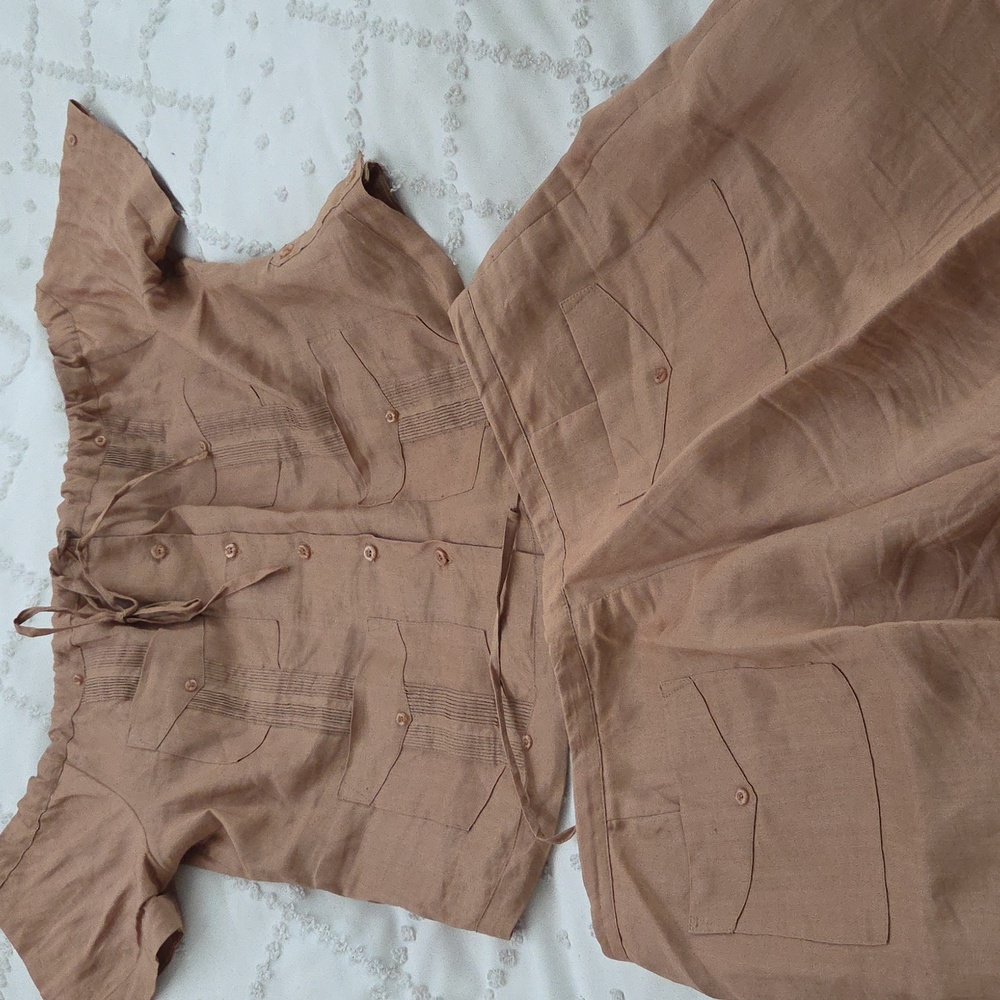 Women's Tan Off-Shoulder Jumpsuit